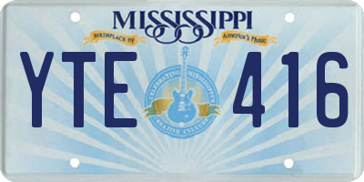 MS license plate YTE416