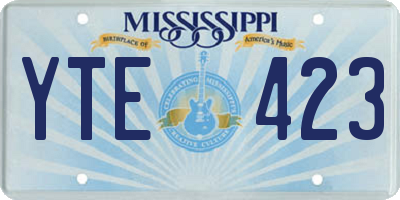 MS license plate YTE423