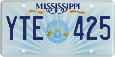 MS license plate YTE425
