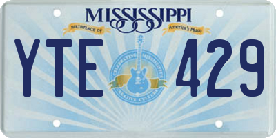 MS license plate YTE429