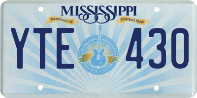 MS license plate YTE430