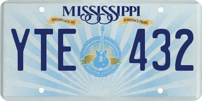 MS license plate YTE432