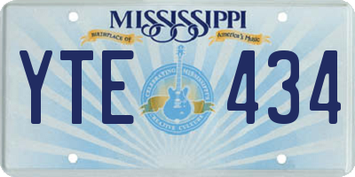 MS license plate YTE434