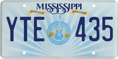 MS license plate YTE435