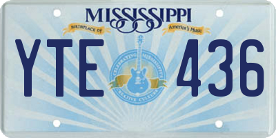 MS license plate YTE436