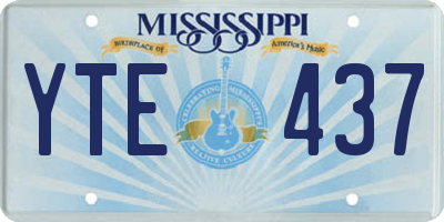 MS license plate YTE437