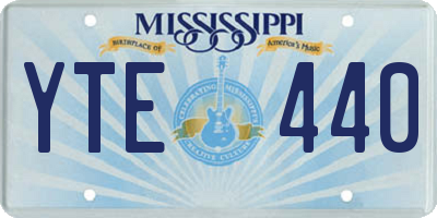 MS license plate YTE440