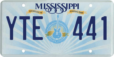 MS license plate YTE441