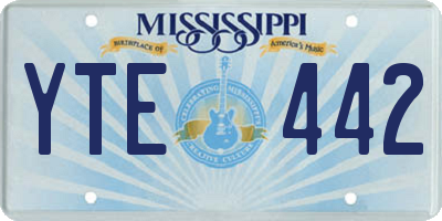 MS license plate YTE442