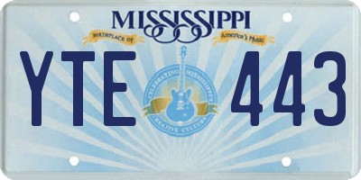 MS license plate YTE443
