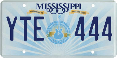 MS license plate YTE444