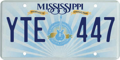 MS license plate YTE447