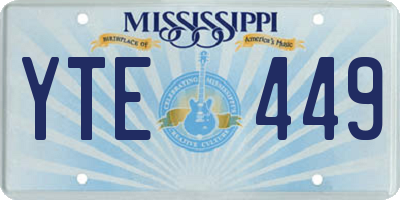 MS license plate YTE449