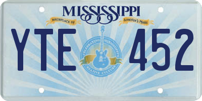 MS license plate YTE452