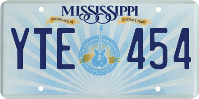 MS license plate YTE454