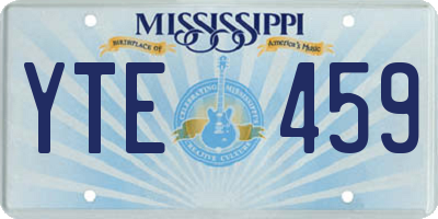 MS license plate YTE459