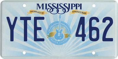 MS license plate YTE462