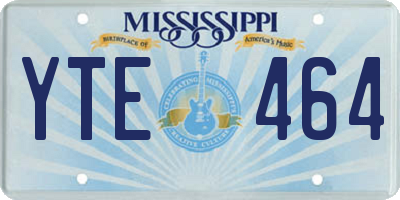 MS license plate YTE464