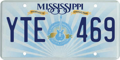 MS license plate YTE469