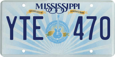 MS license plate YTE470