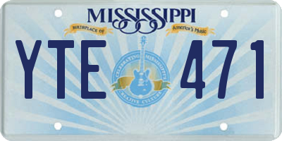 MS license plate YTE471