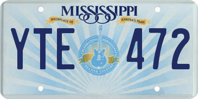 MS license plate YTE472