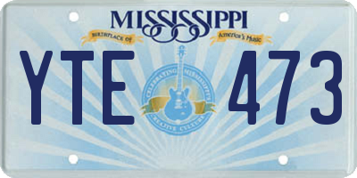MS license plate YTE473