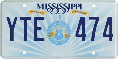 MS license plate YTE474
