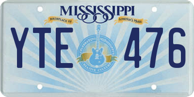MS license plate YTE476