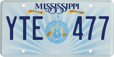 MS license plate YTE477