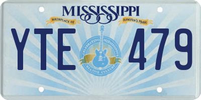 MS license plate YTE479