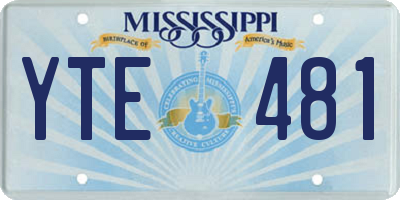 MS license plate YTE481