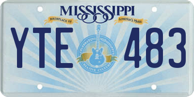 MS license plate YTE483