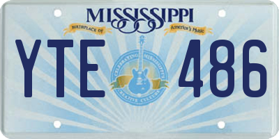 MS license plate YTE486