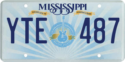 MS license plate YTE487