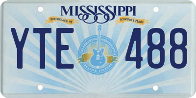 MS license plate YTE488