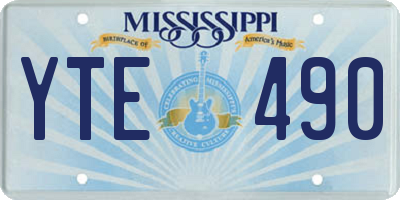 MS license plate YTE490