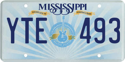 MS license plate YTE493