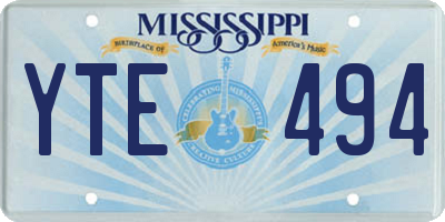 MS license plate YTE494