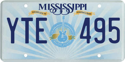 MS license plate YTE495
