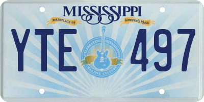 MS license plate YTE497