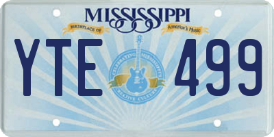 MS license plate YTE499