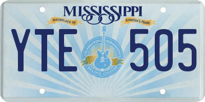 MS license plate YTE505
