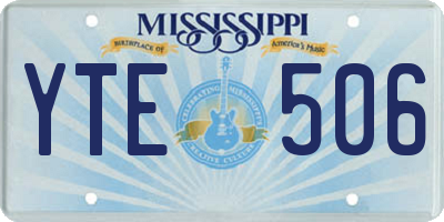 MS license plate YTE506