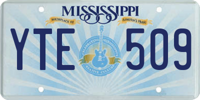 MS license plate YTE509