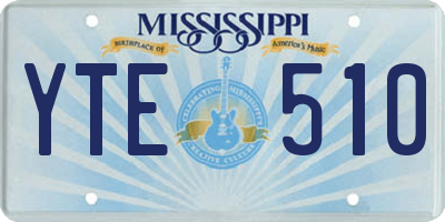 MS license plate YTE510