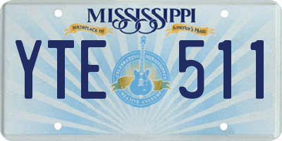 MS license plate YTE511