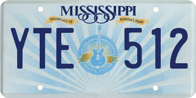 MS license plate YTE512