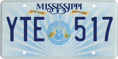 MS license plate YTE517