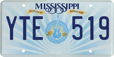 MS license plate YTE519